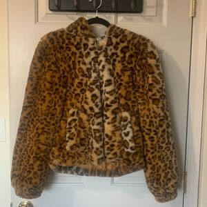 Cheetah print coat
